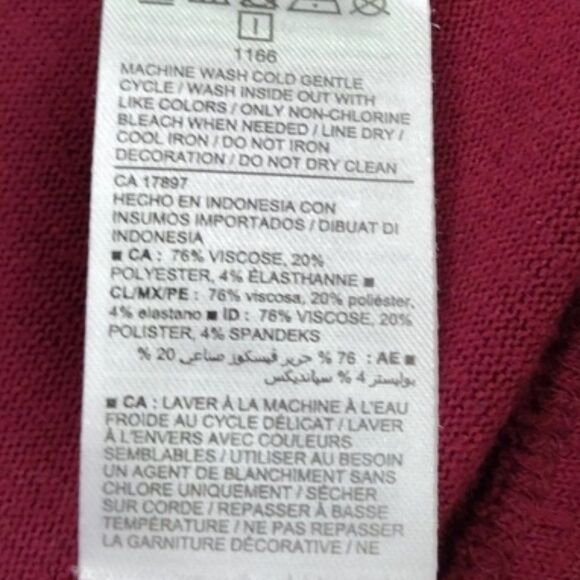 NWOT Old Navy Maroon Long Sleeve Jersey Dress Size Medium! - Picture 3 of 5